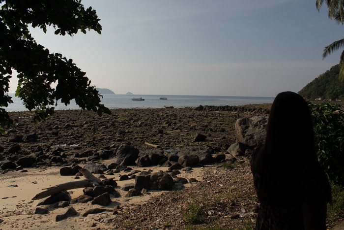 Малайзия. Остров Тиоман. Пляж во время отлива.
