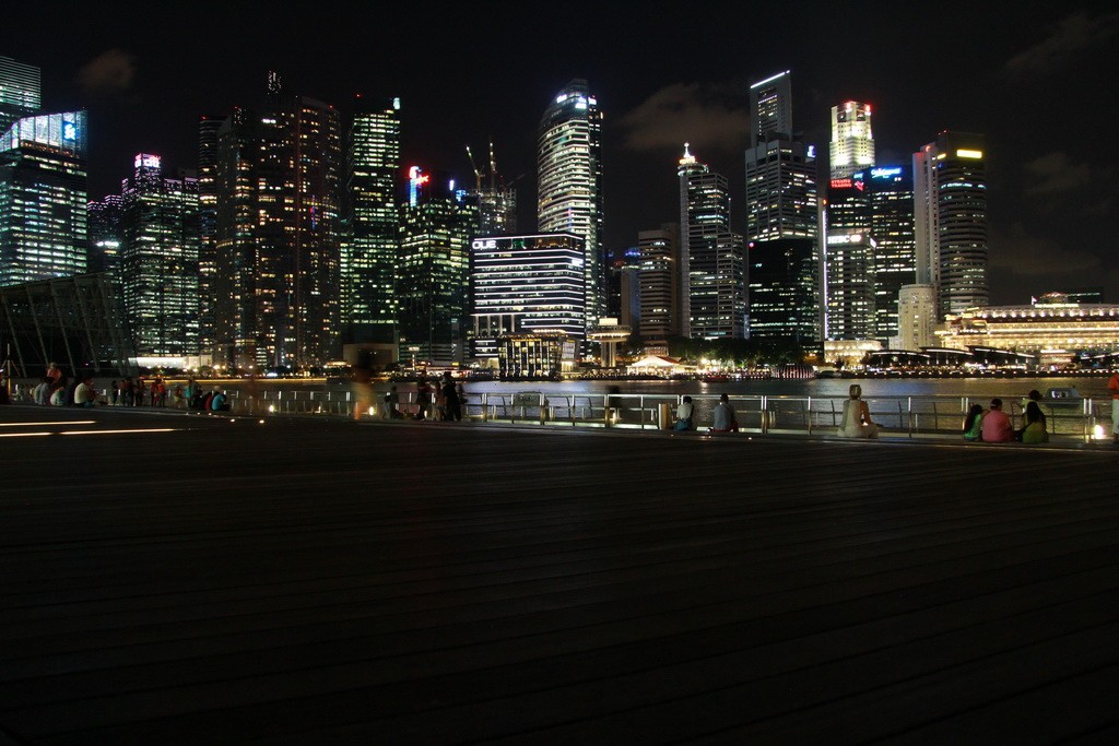Сингапур. Марина Бэй ночью.