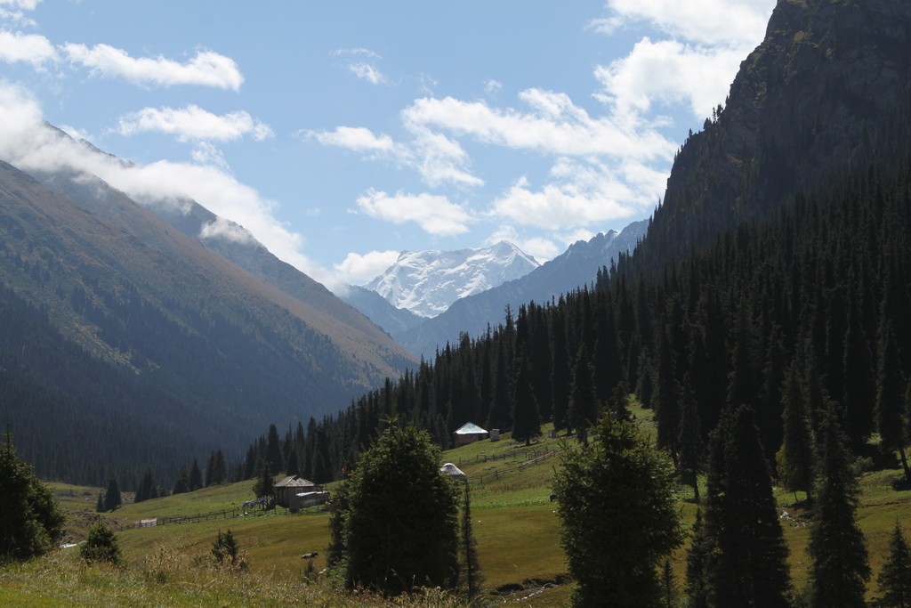 Киргизия. Ущелье Алтын-Арашан. Вид на пик Палатка.
