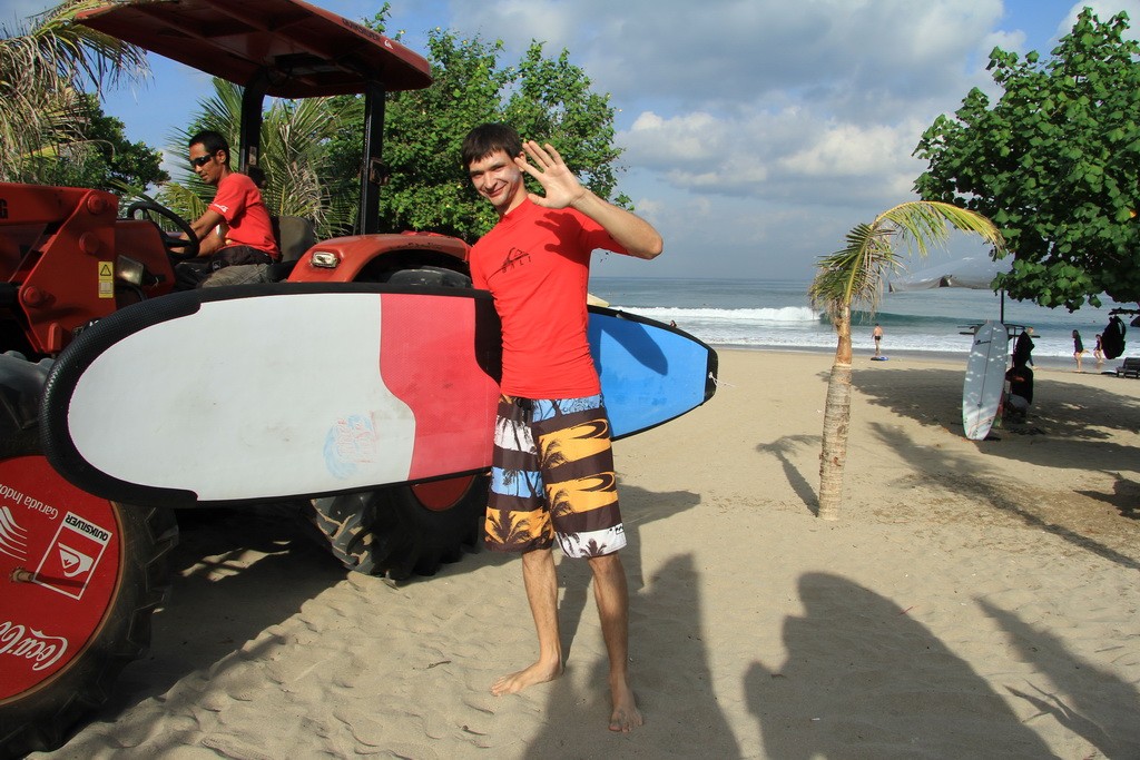 Бали. Серфинг в Куте.
